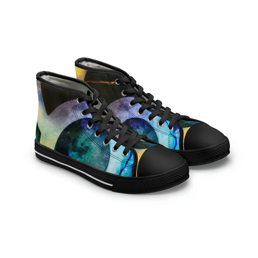 Aurora Burst - Women's High Top Sneakers